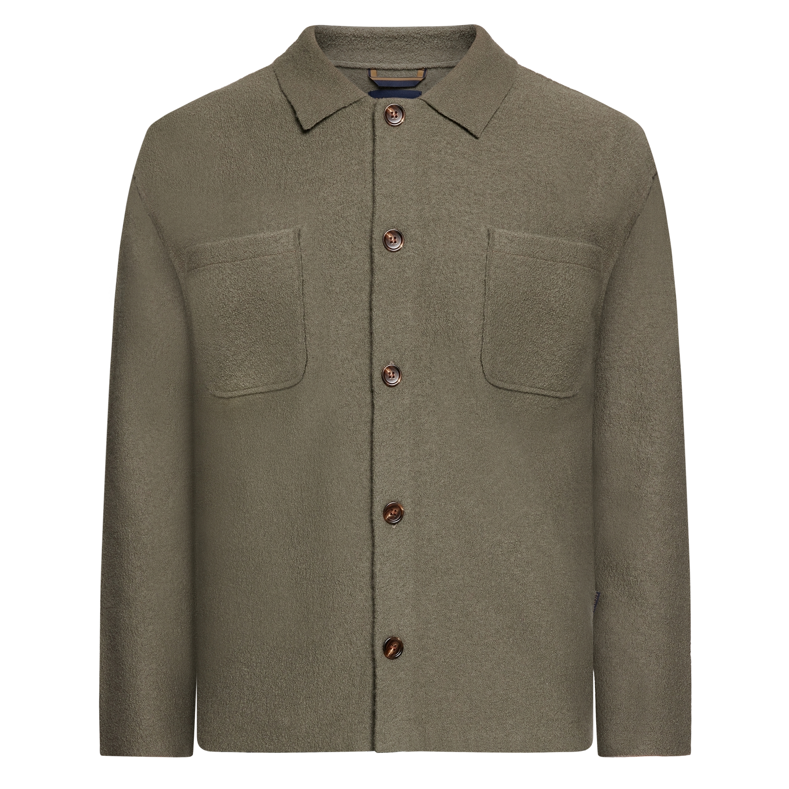 AaronSi Knit Overshirt Knit - Smokey Olive