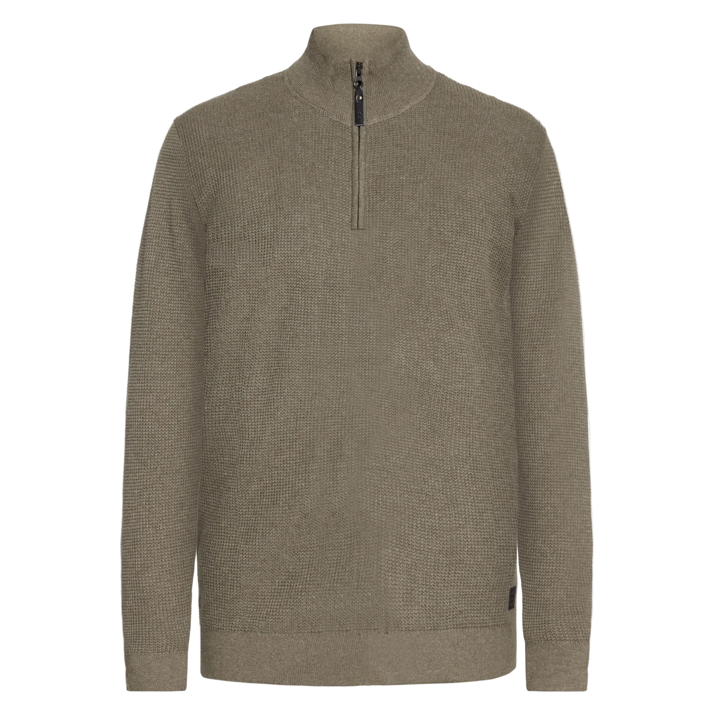 KeanuSi Structure Halfzip + Knit - Green Kalamata Melange