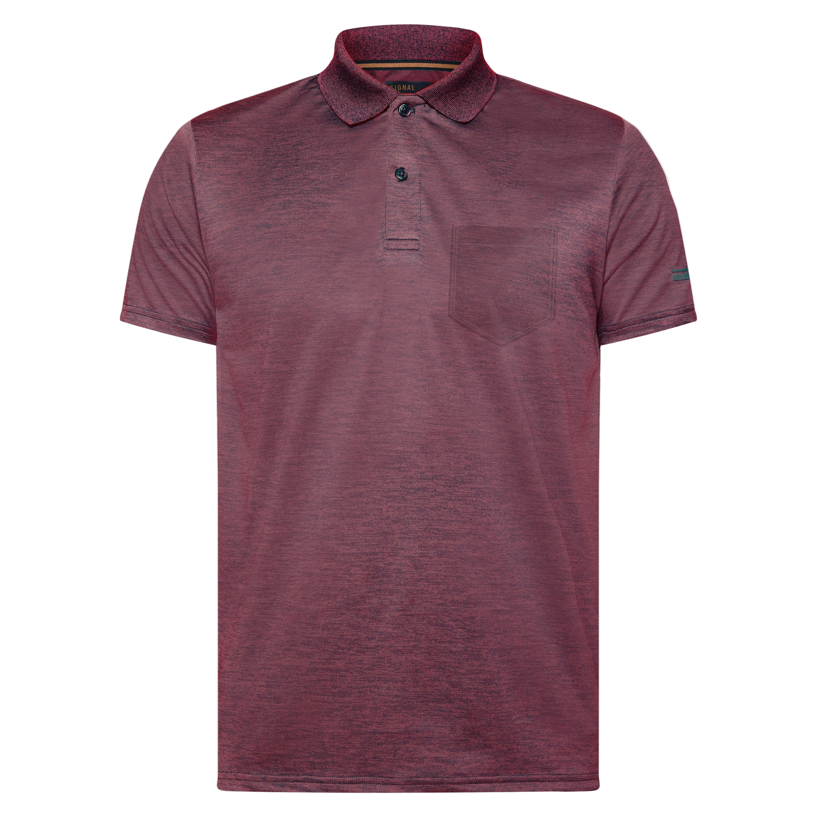 ThomasSI Pocket Tech Polo - Cherry Chocolate Mel