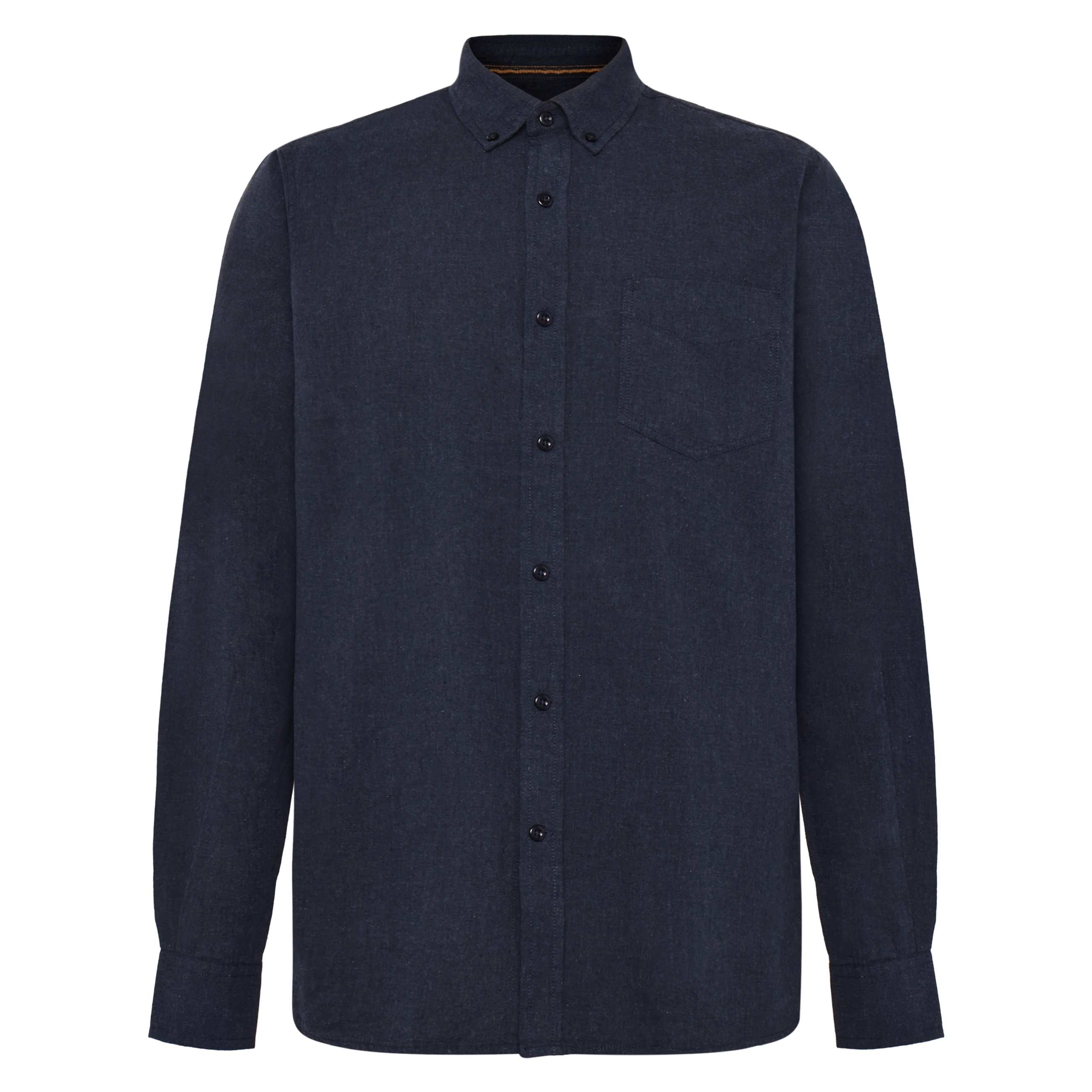 BendixSi Flannel L/S Shirts - Deep Marine Melange