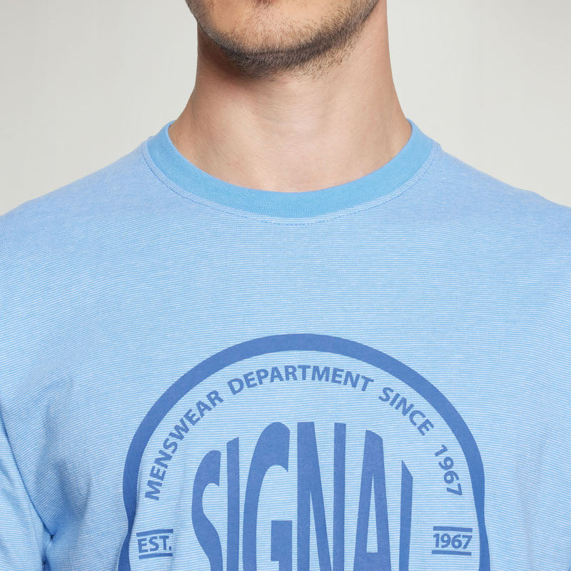 FelixSi Mini Stripe Print Tee+ - Blue Legacy