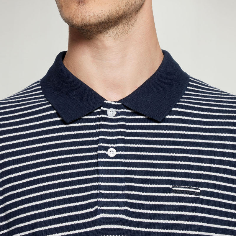 EloSi Heavy Stripe Polo - Deep Marine