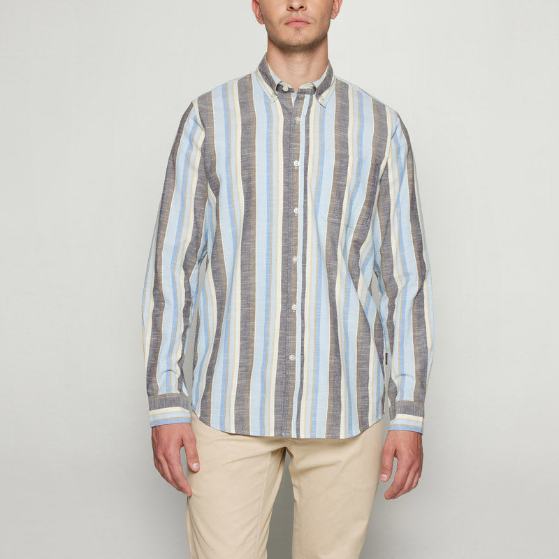GustavSi Slub Stripe - Blue Captain