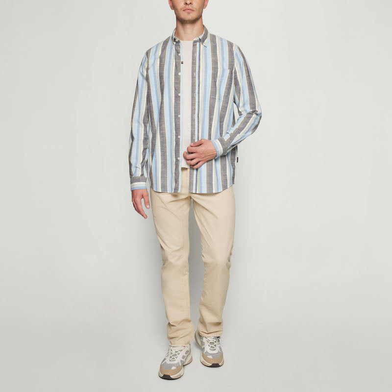 GustavSi Slub Stripe - Blue Captain