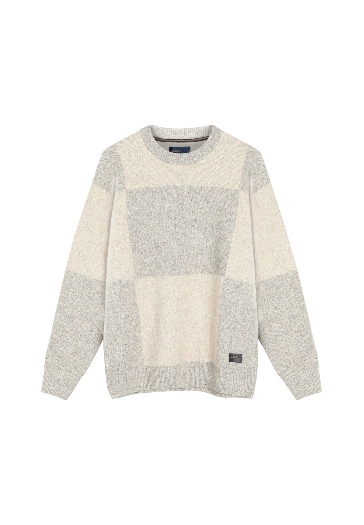 12558 VilmerSi Panel Knit - Mid Grey Melange