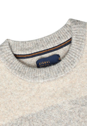12558 VilmerSi Panel Knit - Mid Grey Melange