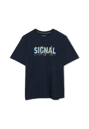 13591 OwenSi Print Tee + - Deep Marine