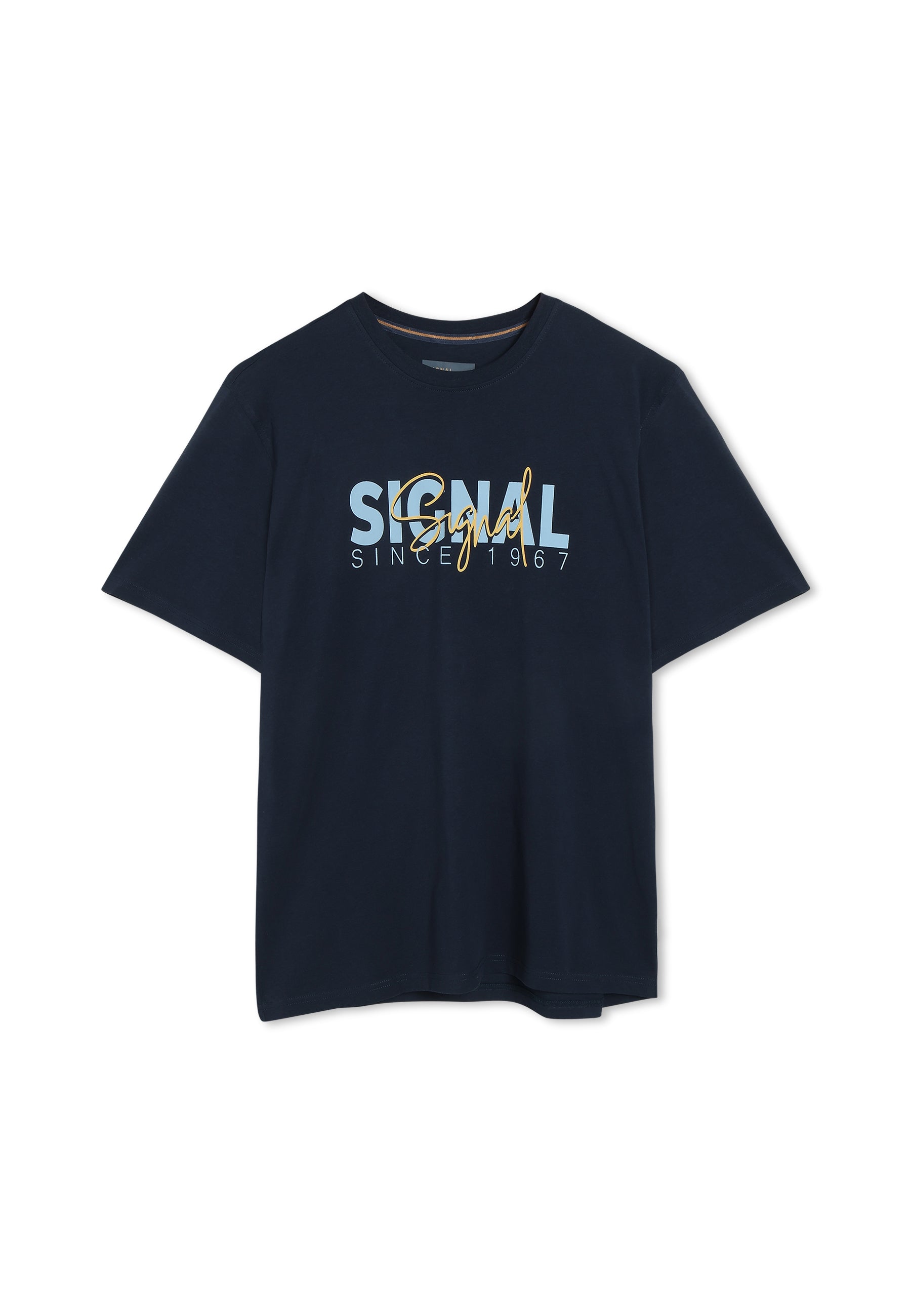 13591 OwenSi Print Tee + - Deep Marine