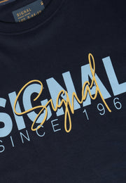 13591 OwenSi Print Tee + - Deep Marine