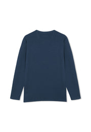13632 FredSi Waffle Tee LS - Blue Dipper