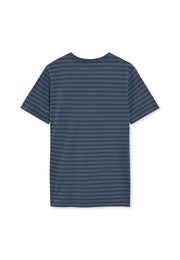 13656 LewiSi Subtle Stripe Print - Blue Dipper