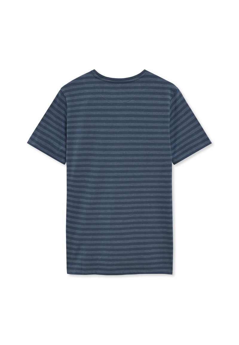13656 LewiSi Subtle Stripe Print - Blue Dipper