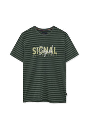 13656 LewiSi Subtle Stripe Print - Evergreen