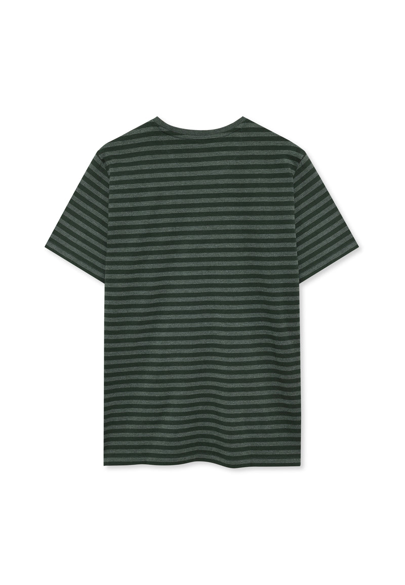 13656 LewiSi Subtle Stripe Print - Evergreen