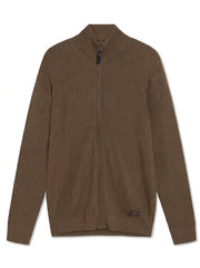 12499 ConnorSi Structure Cardigan + - Brown Otter
