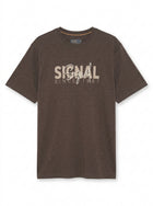 13591 OwenSi Print Tee + - Brown Coffee