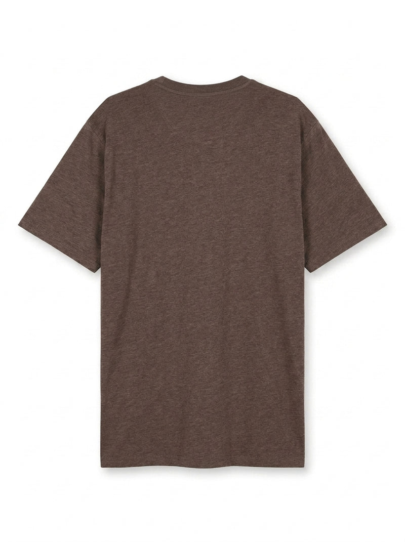 13591 OwenSi Print Tee + - Brown Coffee