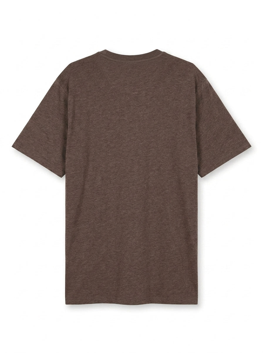13591 OwenSi Print Tee + - Brown Coffee