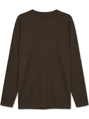 13632 FredSi Waffle Tee LS - Brown Coffee