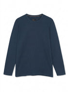 13632 FredSi Waffle Tee LS - Deep Marine