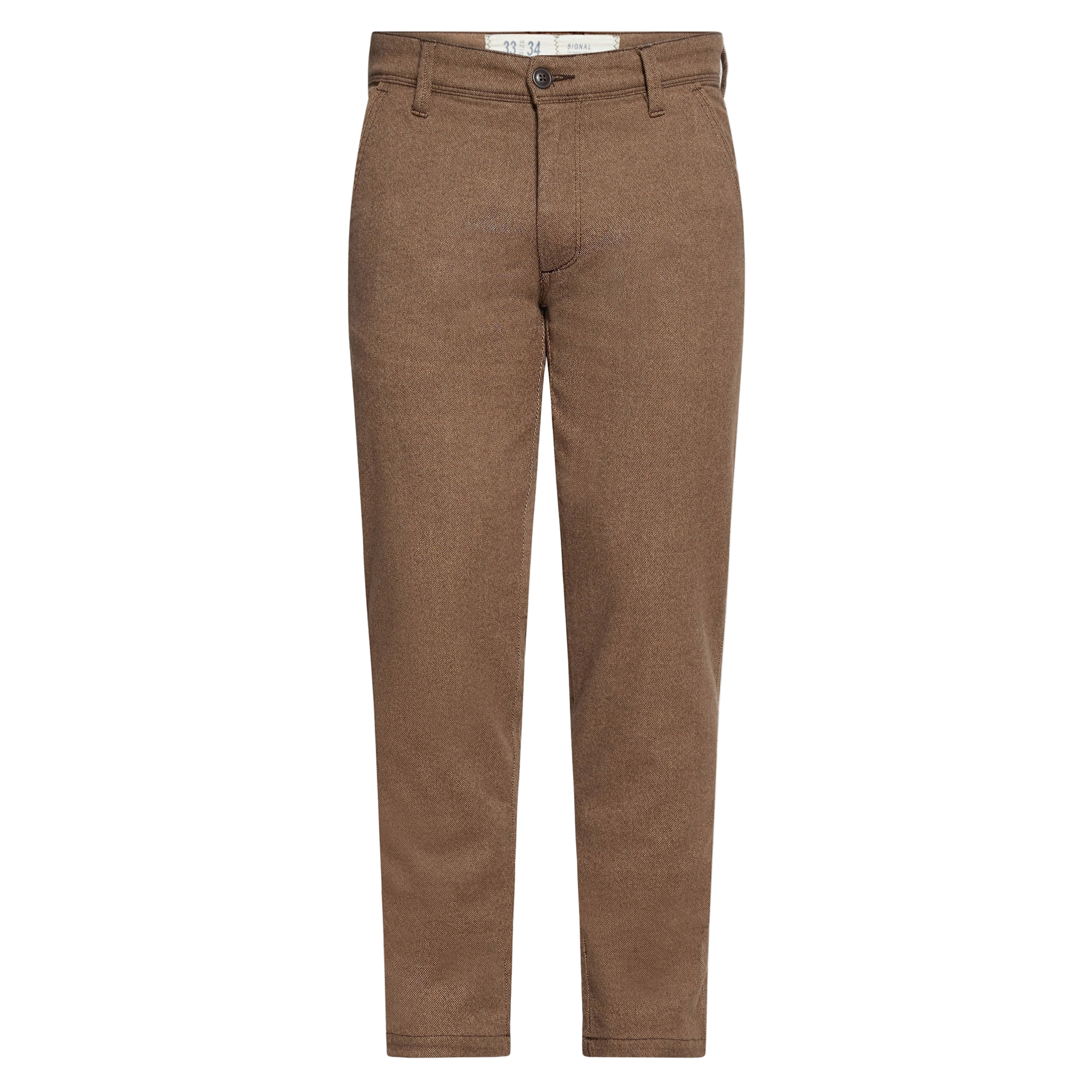 VictorSi Wool Look Pants - Brown Bark