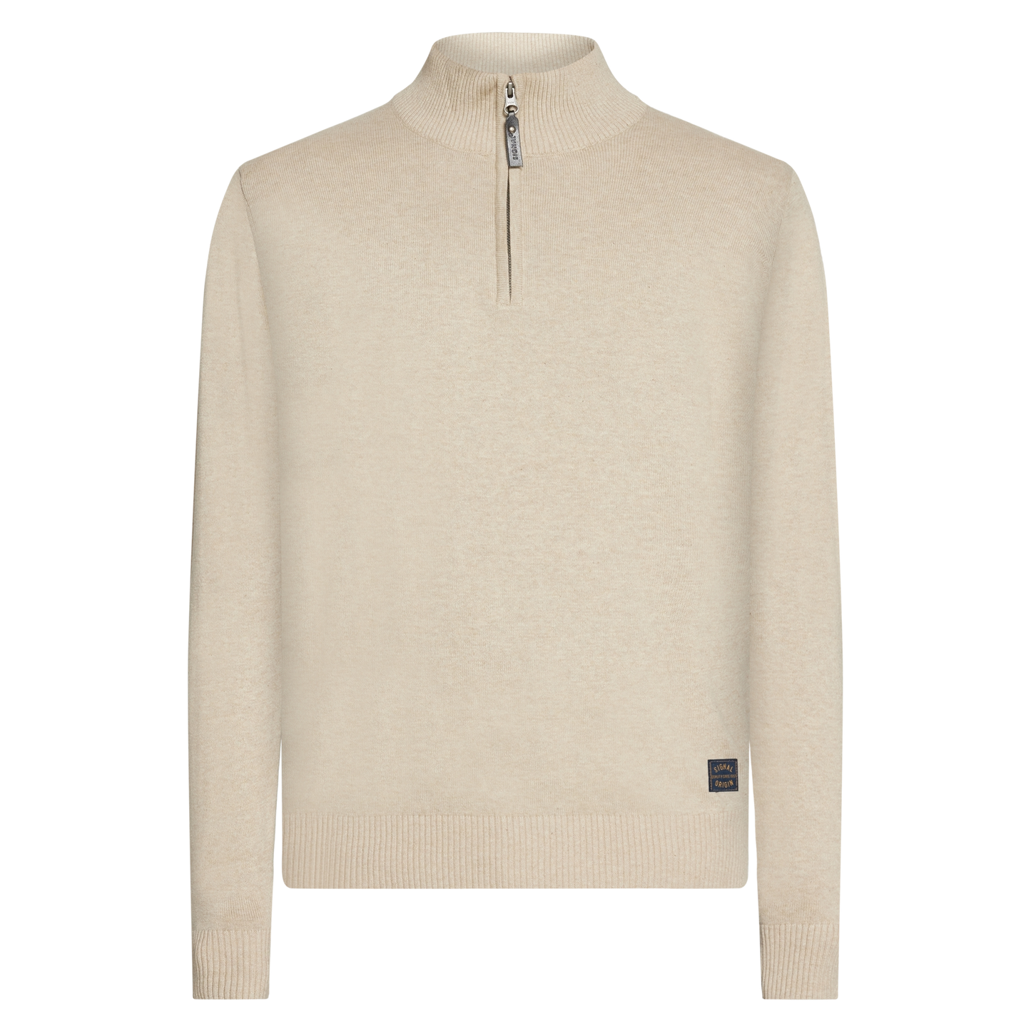 KlausSI Halfzip + Knit - Light Mocca Melange