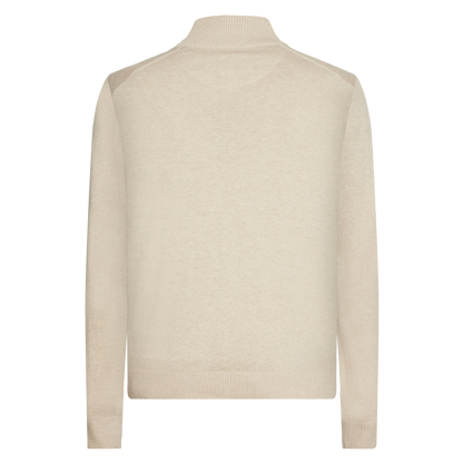 KlausSI Halfzip + Knit - Light Mocca Melange