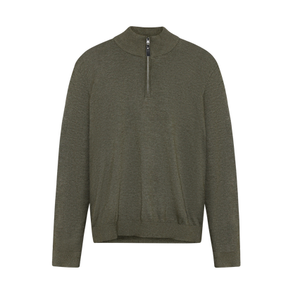 KlausSI Halfzip + Knit - Full Green Melange