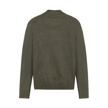 KlausSI Halfzip + Knit - Full Green Melange