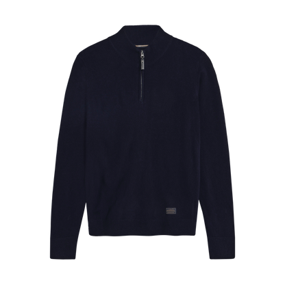 RobertSI Half Zip + Knit - Deep Marine Melange