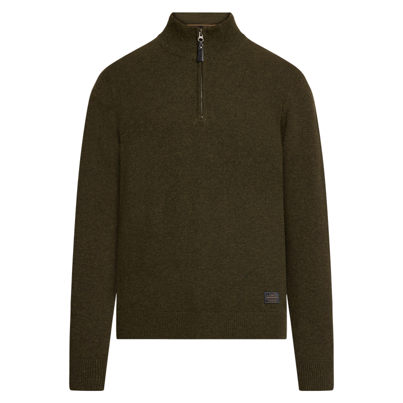 RobertSI Half Zip + Knit - Beluga green melange