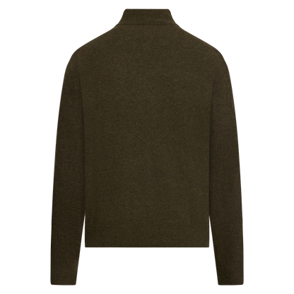 RobertSI Half Zip + Knit - Beluga green melange