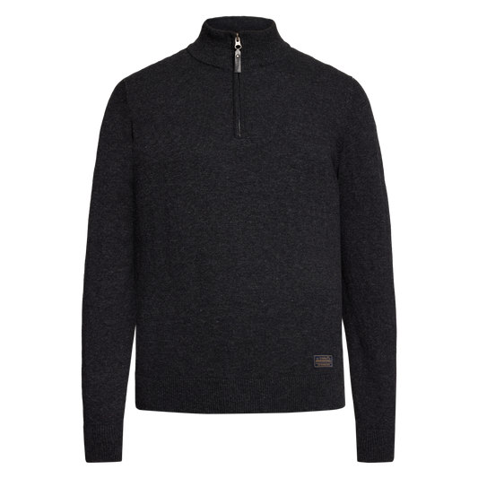 RobertSI Half Zip + Knit - Grey Volcano Melange