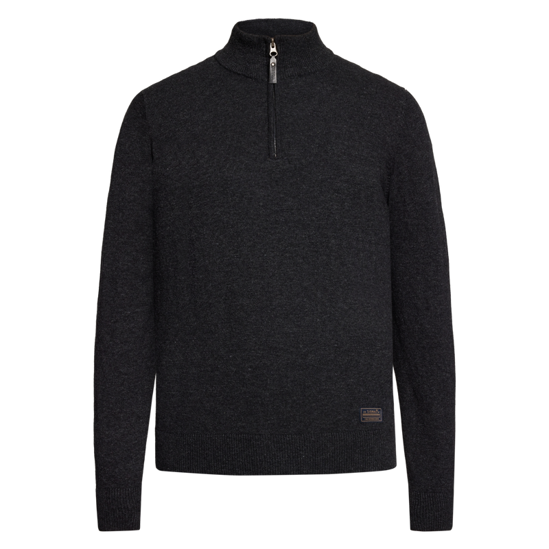 RobertSI Half Zip + Knit - Grey Volcano Melange