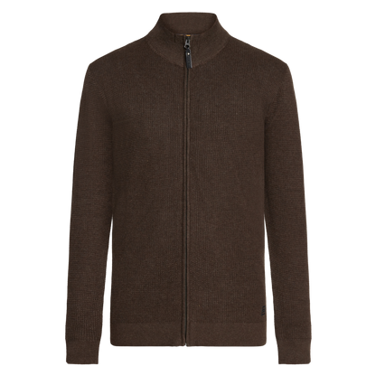 KaiSi Structure Cardigan+ Knit - Brown Bark melange