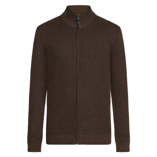 KaiSi Structure Cardigan+ Knit - Brown Bark melange