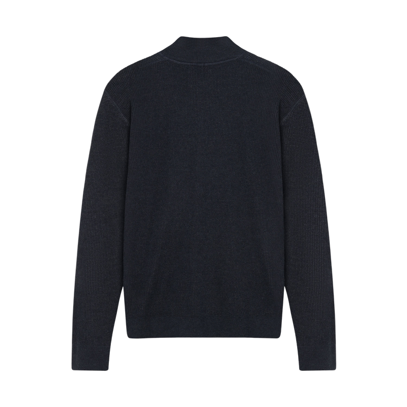KaiSi Structure Cardigan+ Knit - Deep Marine Melange