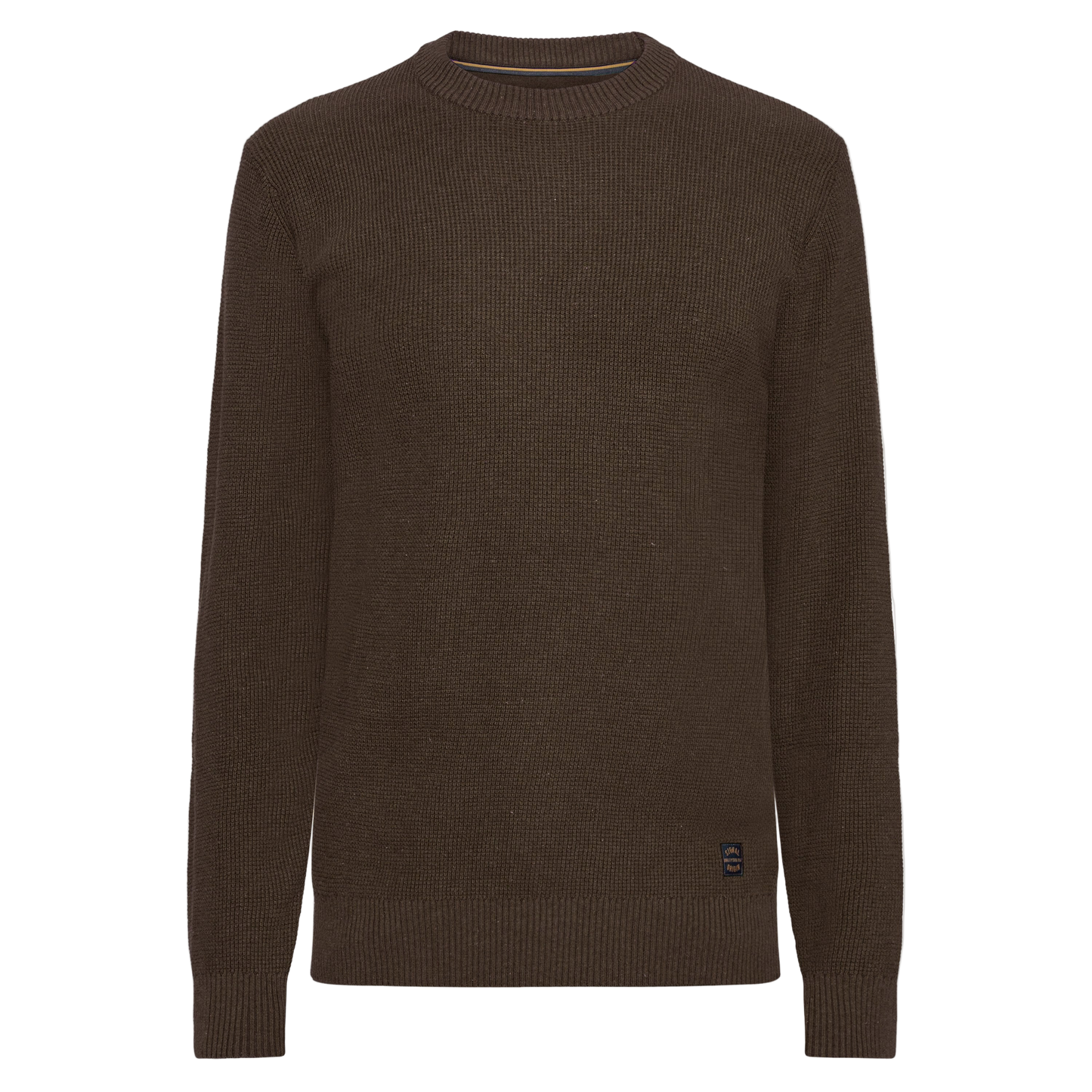 KalleSI Structure Crew + Knit - Brown Bark melange