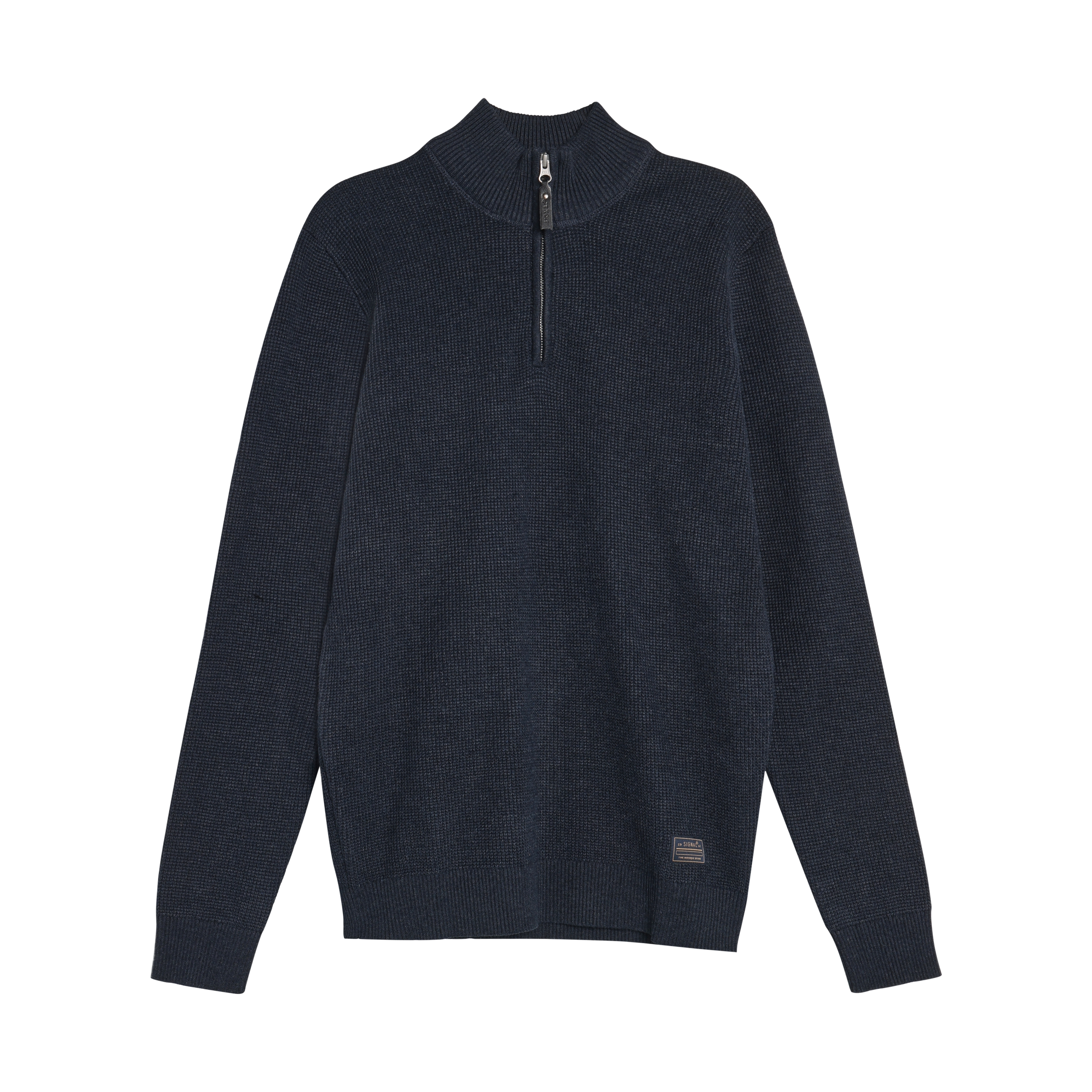 KeanuSi Structure Halfzip + Knit - Deep Marine Melange