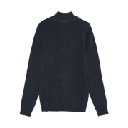 KeanuSi Structure Halfzip + Knit - Deep Marine Melange