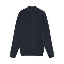 KeanuSi Structure Halfzip + Knit - Deep Marine Melange