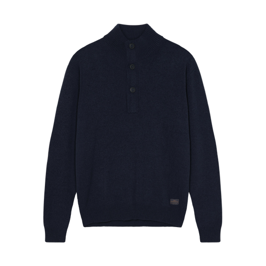 UptonSi Highneck Sweater Knit - Deep Marine