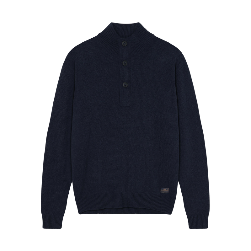 UptonSi Highneck Sweater Knit - Deep Marine