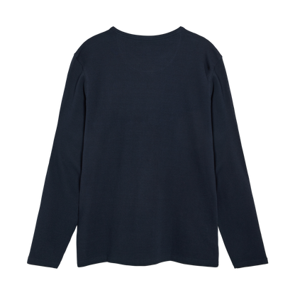 DerekSi Granddad Waffle T-shir/Top - Deep Marine