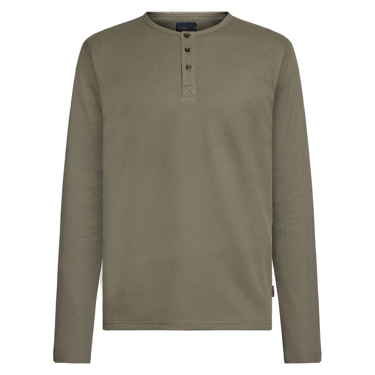 DerekSi Granddad Waffle T-shir/Top - Smokey Olive