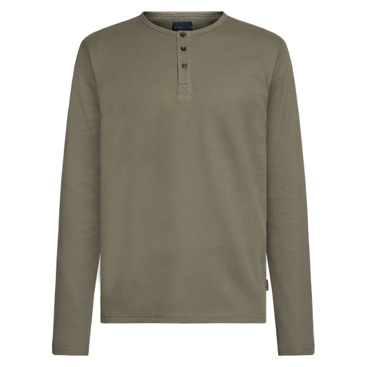 DerekSi Granddad Waffle T-shir/Top - Smokey Olive