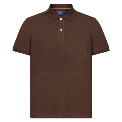 NickySI Pocket Polo Polo - Brown Bark melange