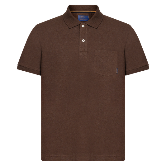 NickySI Pocket Polo Polo - Brown Bark melange