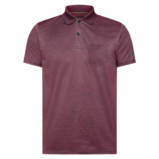 ThomasSI Pocket Tech Polo - Cherry Chocolate Mel