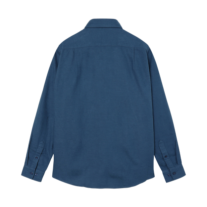 BendixSi Flannel L/S Shirts - Blue Largo Melange
